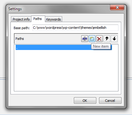 Poedit Settings Dialog - Paths Tab